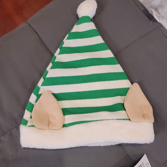 NEW Holiday unisex  cozy Elf baby romper with matching hat size 12 months - Picture 7 of 17